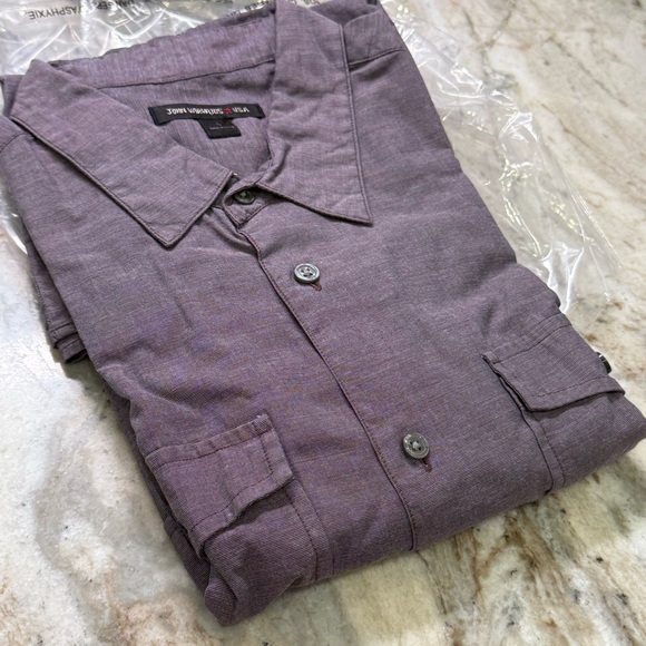 John Varvatos USA Peace Sign Western Marshall Shirt - Picture 12 of 13